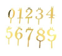 AMSLSIU Ensemble de bougeoirs personnalisés avec support ajustable et réutilisable, idéal pour décorer un gâteau d'anniversaire une fête. Accessoires pour gâteaux pour une date, or