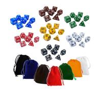 AMSLSIU Ensemble de dés en résine pour Jeux de rôle et société : dés multifaces pour Apprendre à Compter et s'amuser. Jeux rôle Amusants. Cadeaux pour Les fêtes.