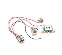 AMSLSIU Ensemble de faisceau de câblage guitare pratique 500K potentiomètre poussoir à 3 voies interrupteur à tirer Volume tonalité contrôle faisceau câbles