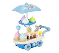 AMSLSIU Ensemble de jeu multicolore pour maison de poupée comprenant un stand vente et un camion glaces. Ce jouet Pour aux finitions soignées favorise l'interaction parent-enfant et l'apprentissage.