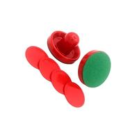 AMSLSIU Ensemble de Mini-poussoirs et palets de Hockey sur air, Petites Raquettes de Hockey, 2 poussoirs Rouges, Pousseurs Rouges, 96 mm