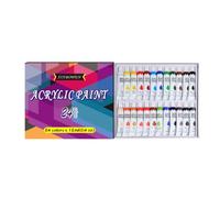 AMSLSIU Ensemble de peinture acrylique Pour aux couleurs vives, ajoutez de la vie et l'énergie Pour aux œuvres d'art, peintures colorées, 24 peintures acryliques, ensemble d'art