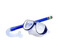 AMSLSIU Ensemble de plongée avec Tuba pour Enfants, Lunettes de plongée à Large de, pour Sports Nautiques, garçons et Filles, Jaune, Bleu, 35 x 15 x 6 cm