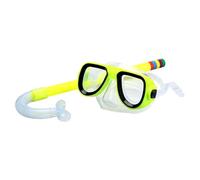 AMSLSIU Ensemble de plongée avec Tuba pour Enfants, Lunettes de plongée à Large de, pour Sports Nautiques, garçons et Filles, Jaune, Jaune, 35 x 15 x 6 cm