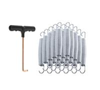 AMSLSIU Ensemble de Ressorts de Trampoline Premium Jump en métal Robuste pour Une expérience de Saut Durable, sûre et agréable. Accessoires Inclus avec, Argent, 12 cm