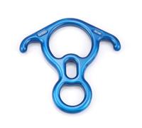 AMSLSIU Escalade Descendeur 50KN Descente 8-13mm Corde Rappel Anneau Crochet Ralentir Sécurité Alpinisme Survie Protecteur, Bleu