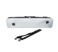 AMSLSIU Étui pour Queue de Billard 1/2, Sac Rigide en PVC étanche, Sac de Rangement pour queues de Snooker, Noir Standard, Argenté verrouillable, 85 x 12 x 18 cm