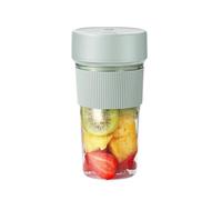 AMSLSIU Extracteur de jus électrique portable avec gobelet, mixeur rechargeable USB, mini blender sans fil pour jus de fruits, idéal pour les modes vie actifs et les smoothies, vert