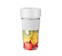 AMSLSIU Extracteur de jus électrique portable avec gobelet, mixeur rechargeable USB, mini blender sans fil pour jus de fruits, idéal pour les modes vie actifs et les smoothies, blanc