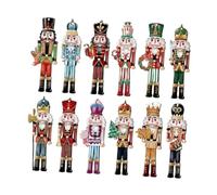 AMSLSIU Figurines Casse-Noisette Décoration de Noël Pièces d'art Uniques Magnifiquement Sculptées pour Célébrer Les Traditions et Les Fêtes Décoration Intérieure