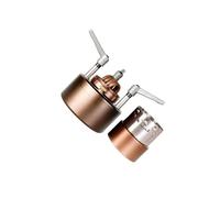 AMSLSIU Four extérieur polyvalent, idéal pour le camping, la randonnée, la cuisson du thé, les barbecues et les grillades. Efficace, compact et léger. Mini brûleur à, avec anneau coupe-vent, 12x12cm