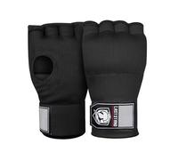 AMSLSIU Gants de Boxe rembourrés en Mousse Confortables et pour Combattants Muay Thai et Taekwondo Demi-Doigts, Noir