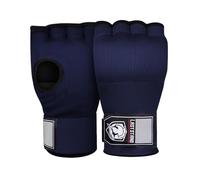 AMSLSIU Gants de Boxe rembourrés en Mousse Confortables et pour Combattants Muay Thai et Taekwondo Demi-Doigts, Bleu