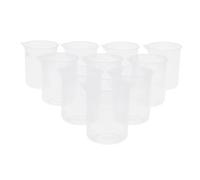 AMSLSIU Gobelet doseur en plastique, bécher gradué de laboratoire (50 ml, 100 ml, 150, 250), échelle de mesure claire et précise.
