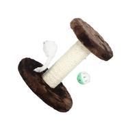 AMSLSIU Grattoir à Chat Moderne et élégant avec Boules suspendues pour Votre ami à Quatre Pattes sautant en Peluche Cadre Arbre Poteau Escalade, Brun
