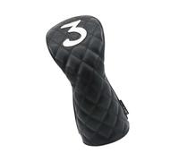 AMSLSIU Housse de Club de Golf élégante et protectrice, en Cuir PU, pour Une sécurité optimale Lors de Vos Parties. Protège-Cou Long et Amusant, Noir, Non 3
