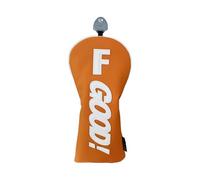 AMSLSIU Housse de pour tête de Club de Golf avec Doublure Douce Anti-Rayures. Housse en Bois et Cuir PU imperméable, Facile à Mettre et à enlever. de Portable pour tête de, Orange, N° 3