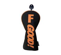 AMSLSIU Housse de pour tête de Club de Golf avec Doublure Douce Anti-Rayures. Housse en Bois et Cuir PU imperméable, Facile à Mettre et à enlever. de Portable pour tête de, Noir, N° 3