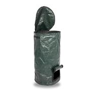AMSLSIU Jardin imperméable à l'eau Sunproof PE Tissu Compost Sac de Collecte des déchets Pliable Ferment conteneur Feuille Sac bac de Rangement, 15 gallons