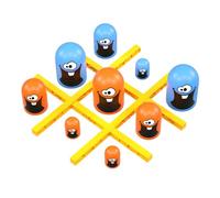 AMSLSIU Jeu Amusant et interactif pour Les Amis et la Famille - Gobble Board Game ABS Tic-tac-Toe Game Petit Jouet Artisanat Exquis