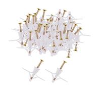 AMSLSIU Jeu d'ancrages muraux en plastique, 50 pièces, pour une Installation facile, ancrages muraux solides, vis Premium, d'application Unique