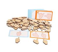 AMSLSIU Jeu d'association de Formes et de gestes, Jouet éducatif Portable conçu pour l'apprentissage par la Pratique. Permet pour aux Enfants d'exercer efficacement Leurs Deux Mains.