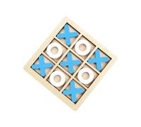 AMSLSIU Jeu en Bois favorisant Une compétition loyale Entre Les Joueurs et aidant Les Enfants à acquérir des compétences sociales essentielles. Jeu de, Bleu et Blanc, 9.8 x 9.8 x 0.5 cm
