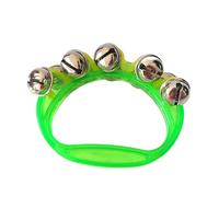 AMSLSIU Jingle hochet traîneau Cloches Cadeau pour Les Petits Musiciens Facile à Apprendre bébé Main Jingle Cloches Jingle Main Cloches , Vert