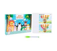 AMSLSIU Jouet d'entraînement de Concentration pour Enfants, Jeu effaçable, Jeu de Recherche et différences, Jouet éducatif Amusant, activité développement des compétences Fines, entraînement