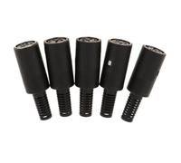 AMSLSIU Kit de 5 connecteurs DIN pour Clavier et Souris Personnalisables, avec fiche Femelle Robuste pour Un câblage Facile. Compatible avec Les connecteurs DIN 3, 4, 5, 6, 7 et, Noir, 4 Broches