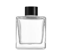 AMSLSIU Kit de diffuseur de roseaux - Décorez l'espace avec un parfum subtil en verre Diffuseur en verre de parfum de forme carrée vide anti-glisse, 100ml