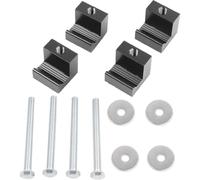 AMSLSIU Kit de Montage de boîte avec Installation Facile, boîte à Outils en Alliage d'aluminium Pratique et Robuste, Attache câble, Crochet en J Facile à Transporter, Noir, Paquet 4