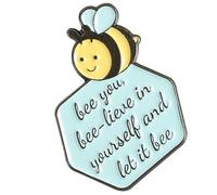 AMSLSIU Lettres imprimées épingles en émail drôle amant broche sac à broches feuilles broche monde Badge veste bijoux personnalisés, Type 2, XZ4428