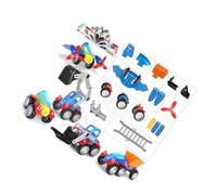 AMSLSIU Lodestone Blocks Car Toys 3D Set Models Early Education Puzzles Hands-on Assembly Engineering Vehicle for Gift, 19 pièces