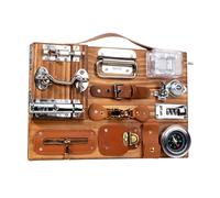 AMSLSIU Loquets en Bois Planche occupée Jouet sensoriel en Bois Développant la motricité Activités Amusantes Apprentissage sensoriel Activités de la Planche à Boucle Apprentissage