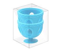 AMSLSIU Lot de 2 éponges nettoyantes pour œufs en gel de silice pour œufs frais Dites adieu à la saleté et Pour aux débris, Bleu