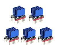 AMSLSIU Lot de 5 pilotes de moteurs pas à pas TMC2209 avec UART, modes STEP et DIR, subdivisions, pièces pour imprimante 3D, dissipateur thermique inclus, cartes de contrôle