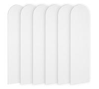 AMSLSIU Lot de 6 coussins 3D pour enfants - Bande adhésive XPE environnementale résistante pour salle de collision (60 x 15 cm), blanc