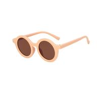 AMSLSIU Lunettes de Soleil optiques Rondes bébé Lunettes crème Adorable Lunettes UV Port du Visage Unisexe pour la des Yeux, Rose