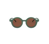 AMSLSIU Lunettes de Soleil optiques Rondes bébé Lunettes crème Adorable Lunettes UV Port du Visage Unisexe pour la des Yeux, Vert