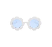 AMSLSIU Lunettes optiques Lunettes de Tournesol Adorable Belle Mode UV Style Unisexe pour la des Yeux, Blanc Bleu