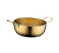 AMSLSIU Marmite coréenne à ramen robuste et à chauffage, idéale pour préparer de délicieuses soupes et ramen. Marmite dorée avec poignée, compatible