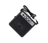 AMSLSIU Mini ampli guitare portable : le choix idéal pour les musiciens qui recherchent un équipement compact pour voyager avec un son d'excellence, noir, 12.5 x 12.5 x 6 cm