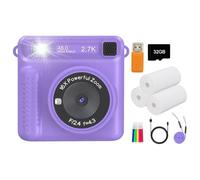 AMSLSIU Mini caméra 1080P, Impression Facile à Selfies, et accéléré pour la Prise de Vue pour Enfants, ABS 2.7K, précommande pour Cadeau de Prise Vue, Violet