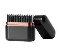 AMSLSIU Mini lisseur portable et sécurisé, idéal pour se coiffer en déplacement. Brosse lissante rechargeable adaptée à Pour tous les types de cheveux, noir