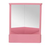 AMSLSIU Miroir de maquillage non réversible sur pied offrant une image claire, idéal pour la chambre Les côtés gauche et droit ne sont pas inversés, rose, 23 x 19 cm