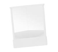 AMSLSIU Miroir de maquillage non réversible sur pied offrant une image claire, idéal pour la chambre Les côtés gauche et droit ne sont pas inversés, blanc, 23 x 19 cm