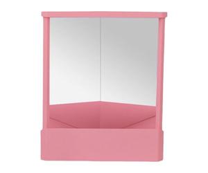 AMSLSIU Miroir de maquillage non réversible sur pied offrant une image claire, idéal pour la chambre Les côtés gauche et droit ne sont pas inversés, rose, 23 x 19 cm