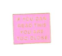 AMSLSIU Mode et personnalité broches déclaration partout alliage drôle lettre émail broches broches trop proches broches cadeaux, Rose-Or