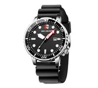 AMSLSIU Montre Chic pour Hommes, Couleur Unie, multifonctionnelle, étanche, en Acier Inoxydable, Accessoire de Mode, Dispositif de Rappel de l'heure